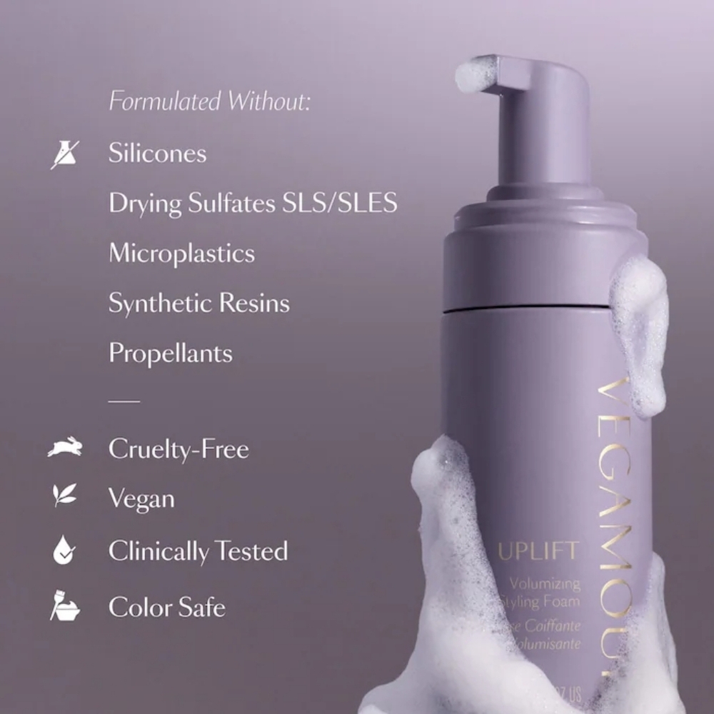 5/$25, Free: Vegamour UPLIFT Volume Styling Foam For Fine, Flat, & Thinning Hair - Picture 10 of 11